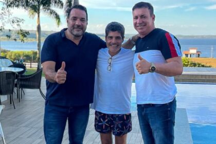Alan Sanches e Ditinho são recebidos por ACM Neto para almoço político no interior da Bahia