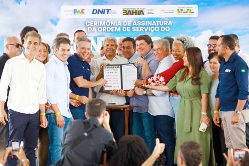 Jerônimo Rodrigues e ministro Renan Filho autorizam início das obras de duplicação do contorno norte e leste de Feira de Santana