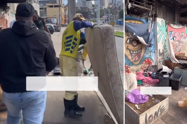 Sindicato da limpeza urbana e Suíca denunciam ação contra população em situação de rua