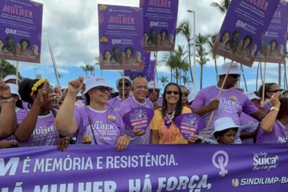 Na Marcha das Mulheres, Suíca reafirma compromisso com combate ao feminicídio e defende fim da escala 6x1