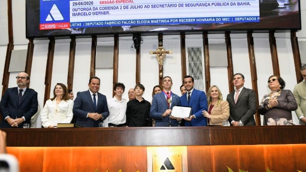 Secretário de Segurança Pública, Marcelo Werner, recebe Comenda 2 de Julho na Assembleia Legislativa
