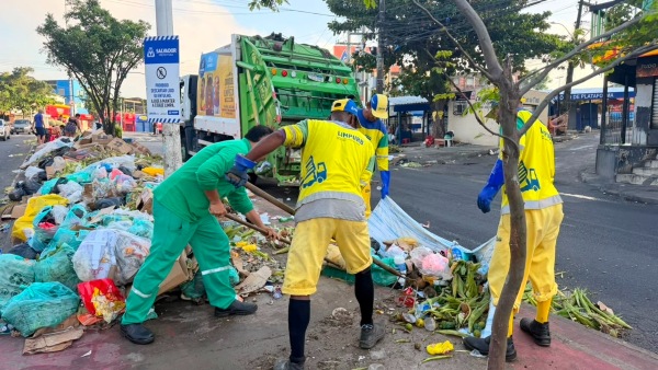 Limpurb retoma atividades e intensifica limpeza urbana após fim da paralisação dos garis e margaridas