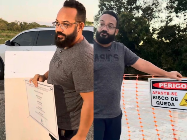 Deputado Leandro de Jesus retira placa de obra da BA-649 e acusa Jerônimo de promover "inauguração fake"